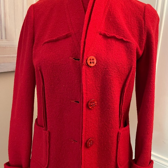 Swiss red wool jacket - Picture 2 of 7
